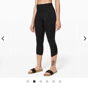 Lululemon Athletica Black Ribbed Fabric